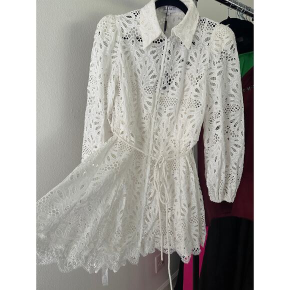 ELLIATT Carli Mini Shirtdress in Ivory - Picture 10 of 11